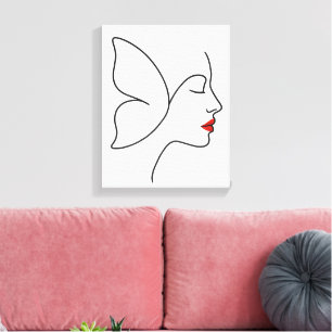 Emerging Wings – Hidden Butterfly Healing Portrait Canvas Print