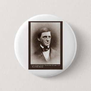 Emerson Beauty/Art Quote Gifts Tees & Collectibles 6 Cm Round Badge