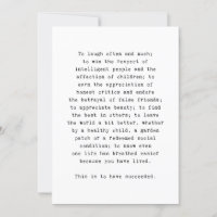 Emerson inspirational quote about success