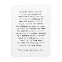 Emerson inspirational quote fridge magnet success