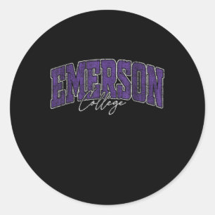 Emerson Institute of Technology Arch Retro for Men Classic Round Sticker