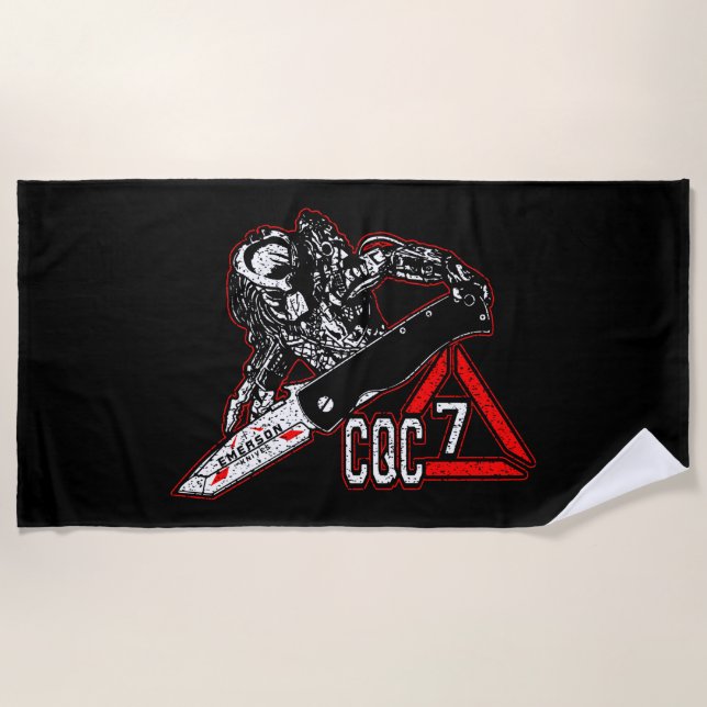 Emerson Knives CQC-7 Predator White Golf Towel (Front)