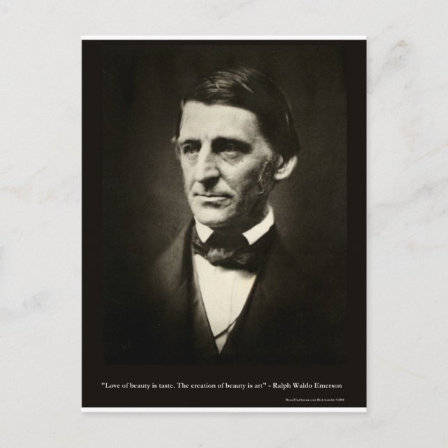 Emerson Love Of Beauty Is Taste Love Quote Gifts Postcard (Front)
