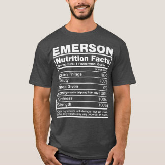 Emerson Nutrition FactsEmerson Name BirthdayPremiu T-Shirt
