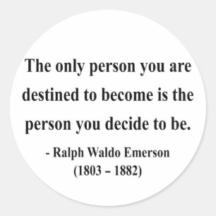 Emerson Quote 1a Classic Round Sticker