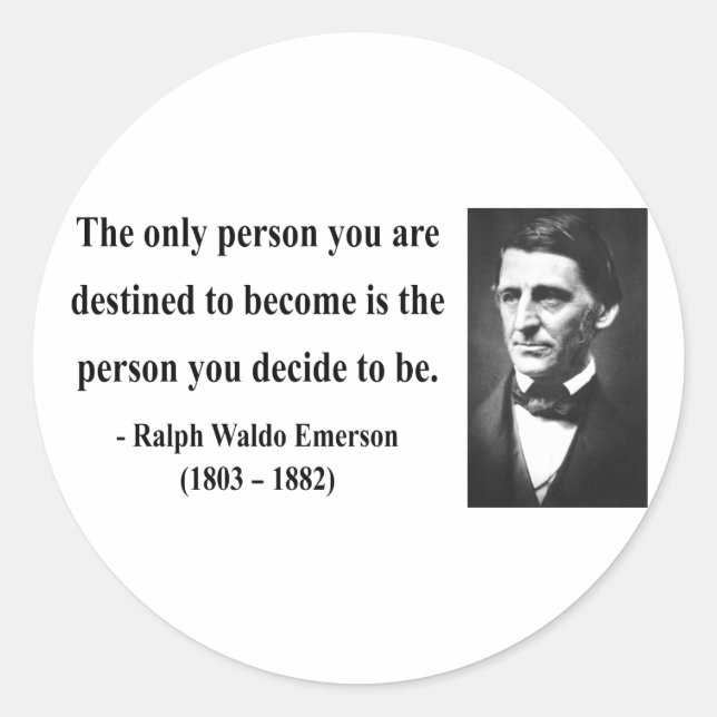 Emerson Quote 1b Classic Round Sticker (Front)