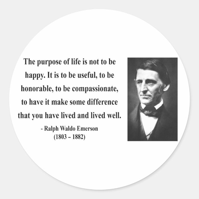Emerson Quote 5b Classic Round Sticker (Front)