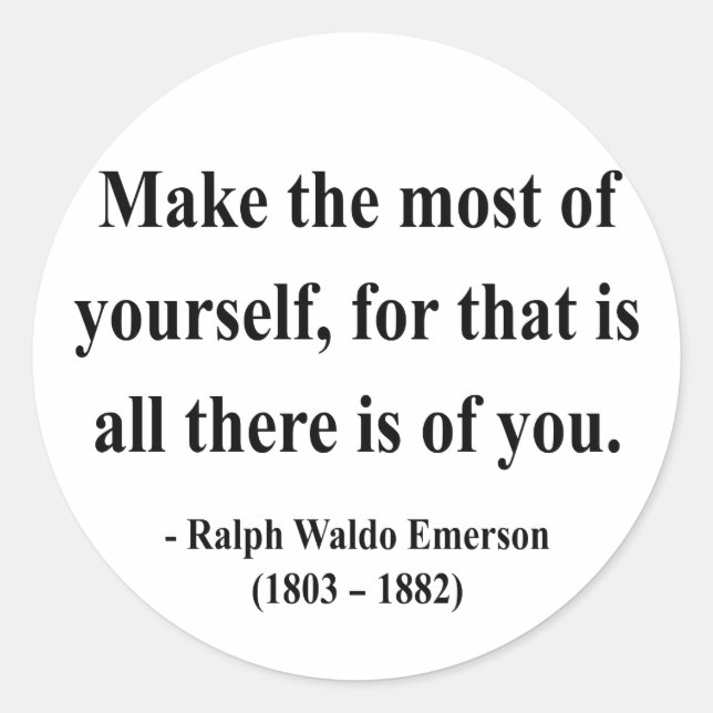 Emerson Quote 6a Classic Round Sticker (Front)