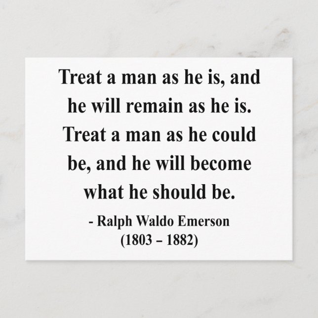 Emerson Quote 9a Postcard (Front)