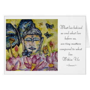 Emerson Quote Buddha Watercolor Art Card
