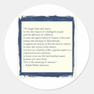 Emerson Quote Classic Round Sticker