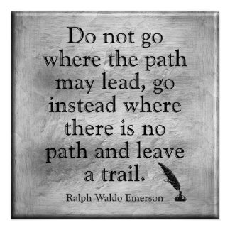 Emerson Quote - Leave a trail - art print