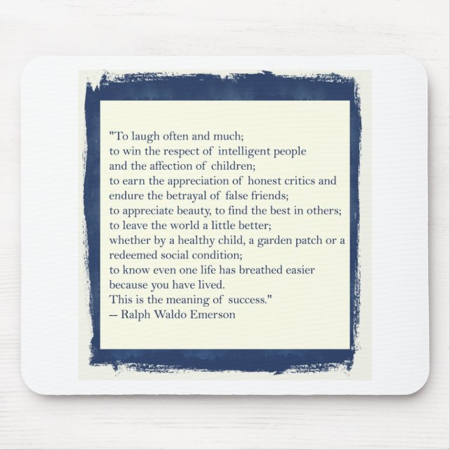 Emerson Quote Mouse Pad (Front)