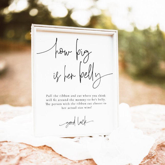 EMERY How Big Is Her Belly Baby Shower Game Poster (Creator Uploaded)