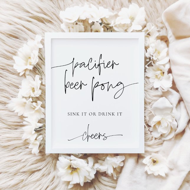 EMERY Pacifier Beer Pong Baby Shower Game Poster (Creator Uploaded)