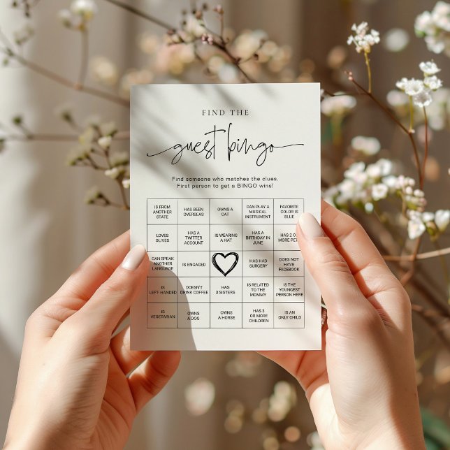 EMERY Whimsical Find the guest Bingo Game Card (Creator Uploaded)