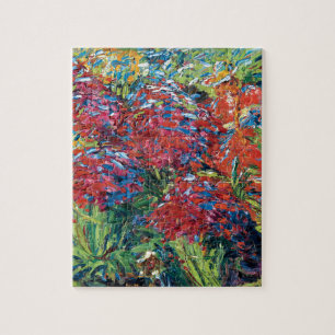 Emil Nolde Red Flowers Expressionism Fine Art Jigsaw Puzzle