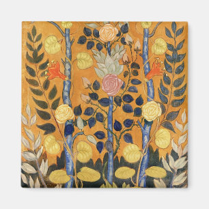 Emile Bernard painting,  Roses, Magnet