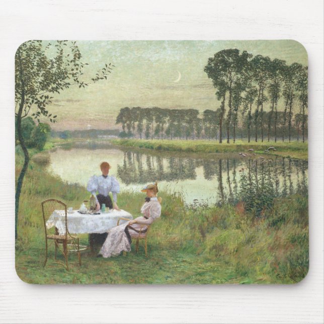 Emile Claus - Summer Evening Mouse Pad (Front)