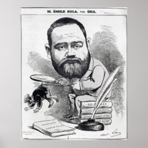 Emile Zola as a naturalist, from 'L'Eclipse' Poster
