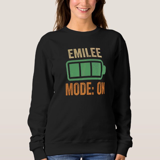 Emilee Mode On Battery Sweatshirt (Front)