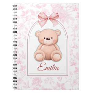 Emilia Custom Pink Teddy Bear Nursery Design Notebook