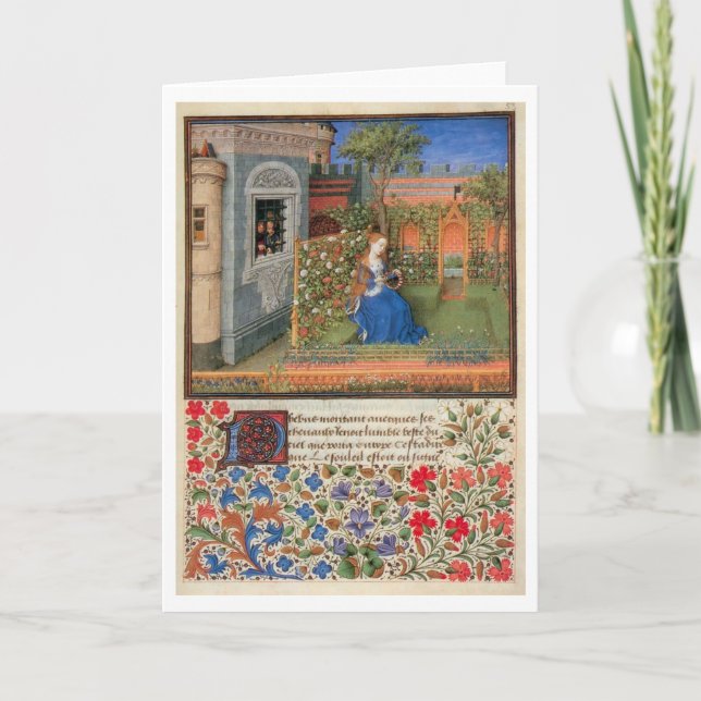 Emilia in the rosegarden card (Front)