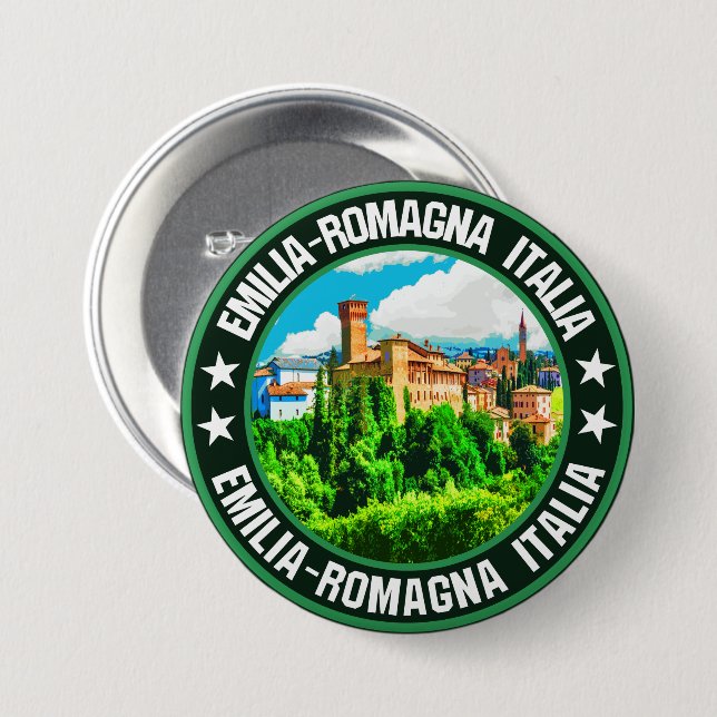 Emilia-Romagna                                     7.5 Cm Round Badge (Front & Back)