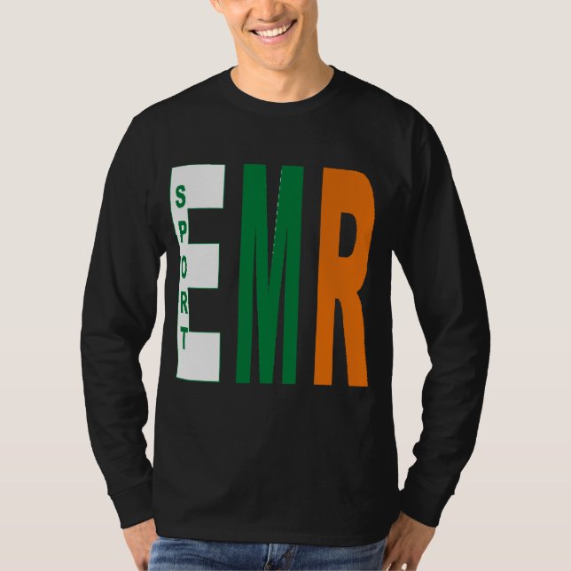 EMILIA ROMAGNA black T-shirt (Front)