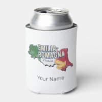 Emilia Romagna Flag Italy Retro Region Map Vintage