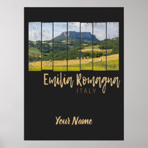Emilia-Romagna landscape Italy vintage souvenir Poster