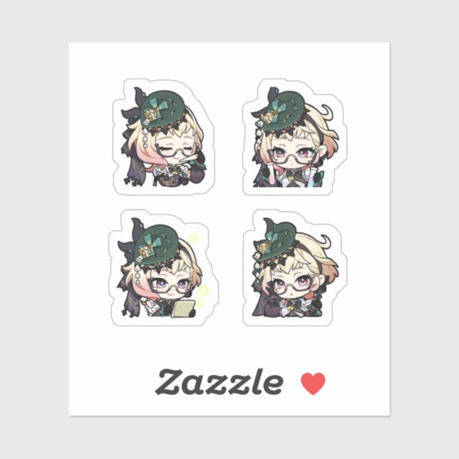 Emilie Genshin Impact 4 Pack Sticker Sheet (Sheet)