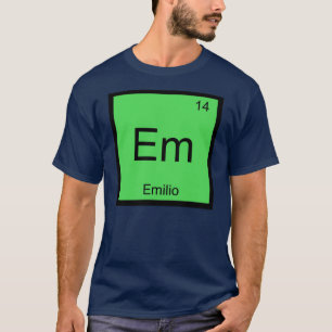 Emilio Name Chemistry Element Periodic Table T-Shirt