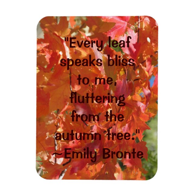 Emily Bronte Autumn Quote Magnet (Vertical)
