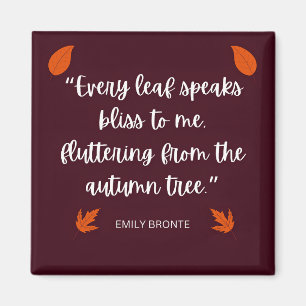 Emily Bronte Autumn Quote Magnet