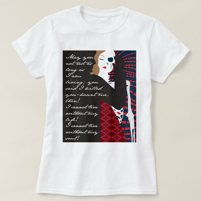 Emily Bronte / Wuthering Height gift design with q T-Shirt (Design Front)