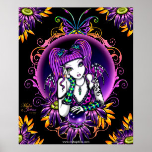 Emily Crystal Ball Flower Rainbow Fairy Poster