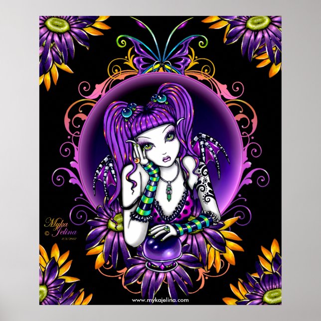 Emily Crystal Ball Flower Rainbow Fairy Poster (Front)