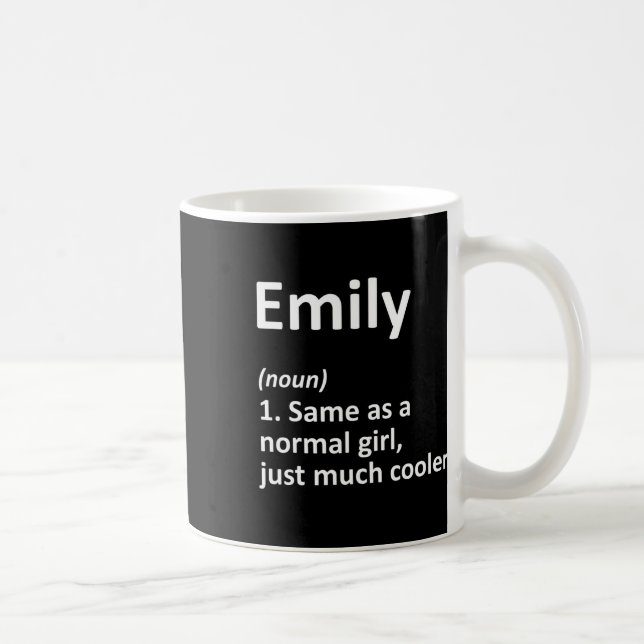 Emily Definition Personalised Name Funny Birthday  Coffee Mug (Right)