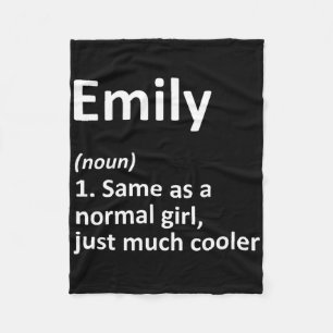 Emily Definition Personalised Name Funny Birthday Fleece Blanket