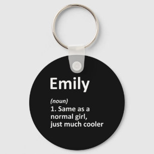 Emily Definition Personalised Name Funny Birthday Key Ring