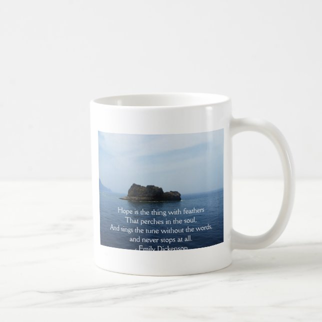 Emily Dickenson Inspirational  QUOTE for Healing Coffee Mug (Right)