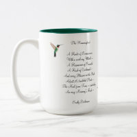 Emily Dickinson Hummingbird Two-Tone Coffee Mug