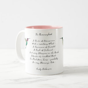 Emily Dickinson Hummingbird Two-Tone Coffee Mug