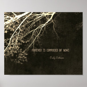 Emily Dickinson inspirational quote nature poster
