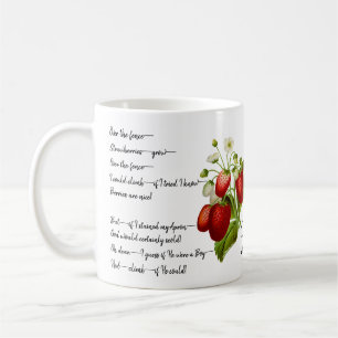 Emily Dickinson "Over the Fence" Strawberry Poem Coffee Mug