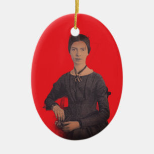 Emily Dickinson portrait Ceramic Ornament