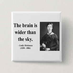 Emily Dickinson Quote 3b 15 Cm Square Badge