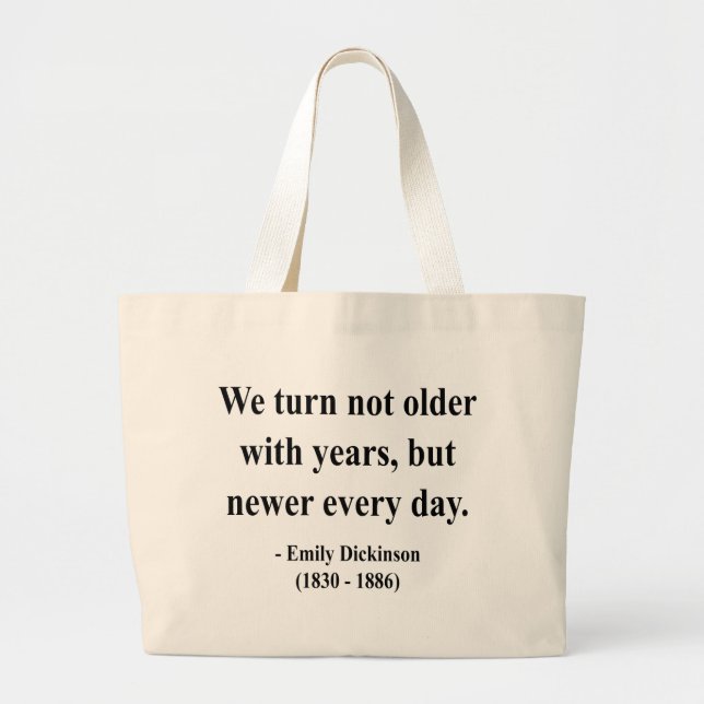 Emily Dickinson Quote 4a Large Tote Bag (Front)
