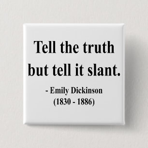 Emily Dickinson Quote 9a 15 Cm Square Badge